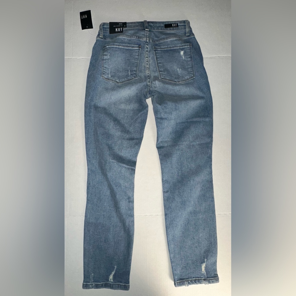 Kut from the Kloth Size 0 Reese Fab Ab Ankle Straight‎ Leg High Rise Blue - Picture 5 of 9